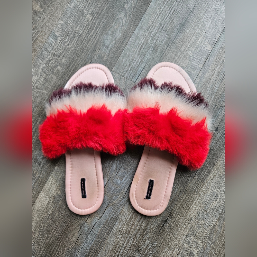 Victoria's Secret Furry Slides/Slippers...size L
